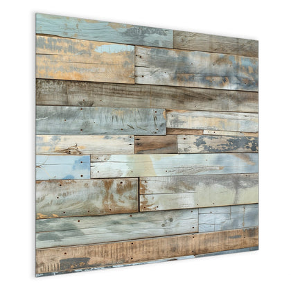 Magnettafel mit dem Motiv Holz in Blau und Braun