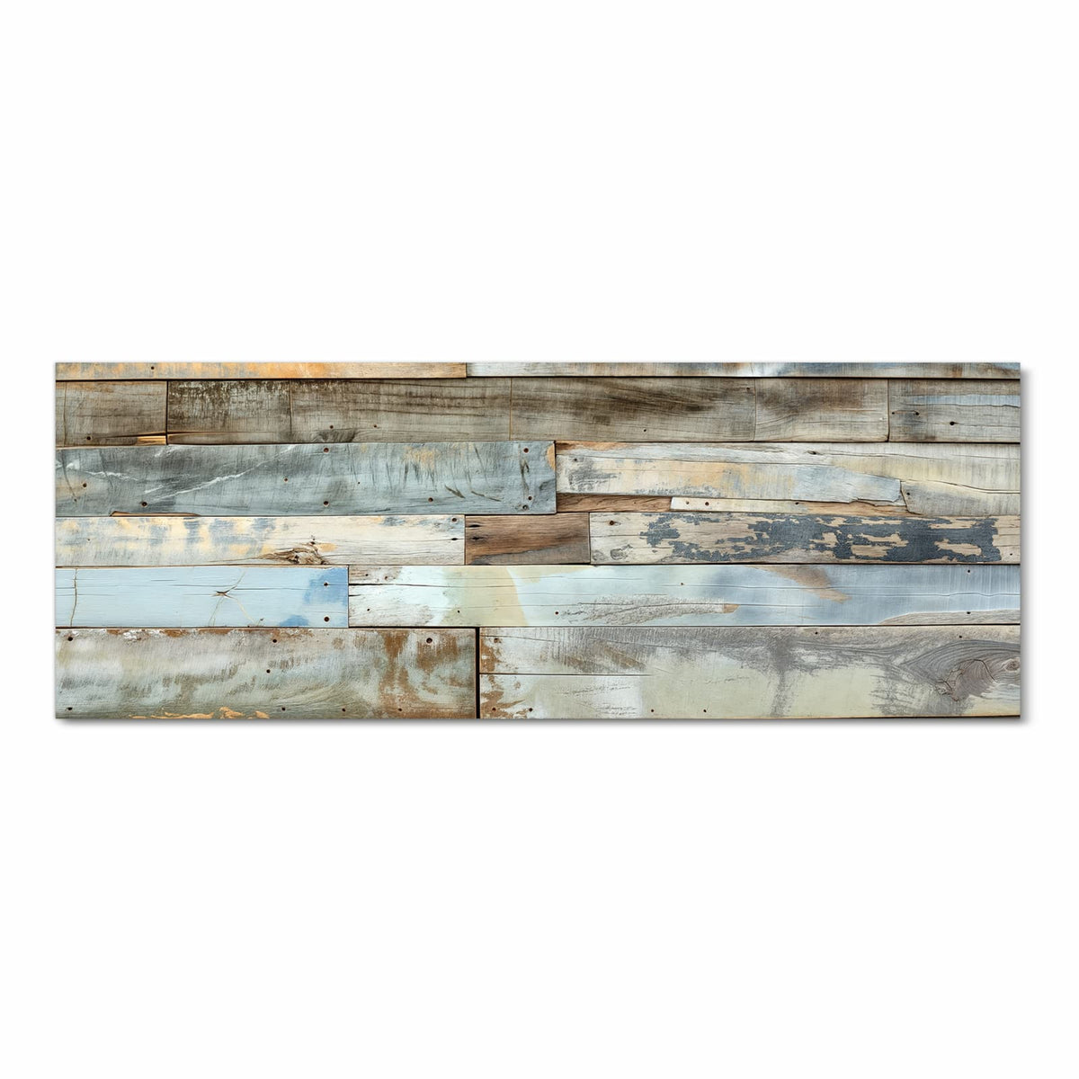 Küchenteppich mit Motiv Alte Holzplanken in Frontansicht für optimalen Trittkomfort