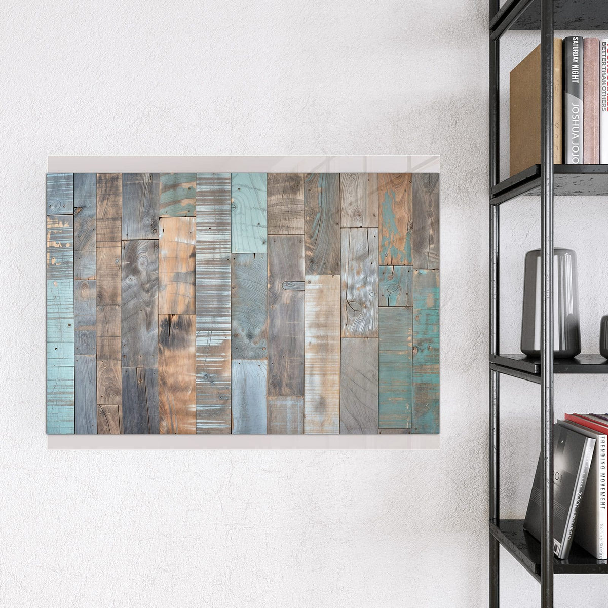 9 Größen – von 30 × 30 bis 120 × 90 cm – Magnettafel - Patchwork aus Altholz