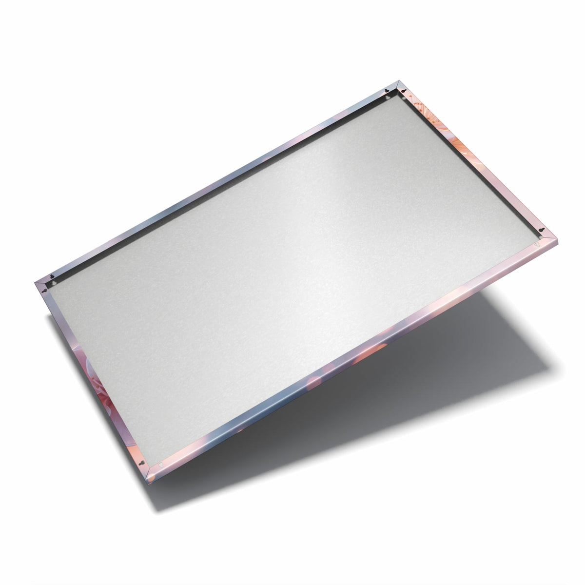 Nur 7 mm – liegt eng an der Wand – Metall Magnettafel - Kirschblüten im Licht