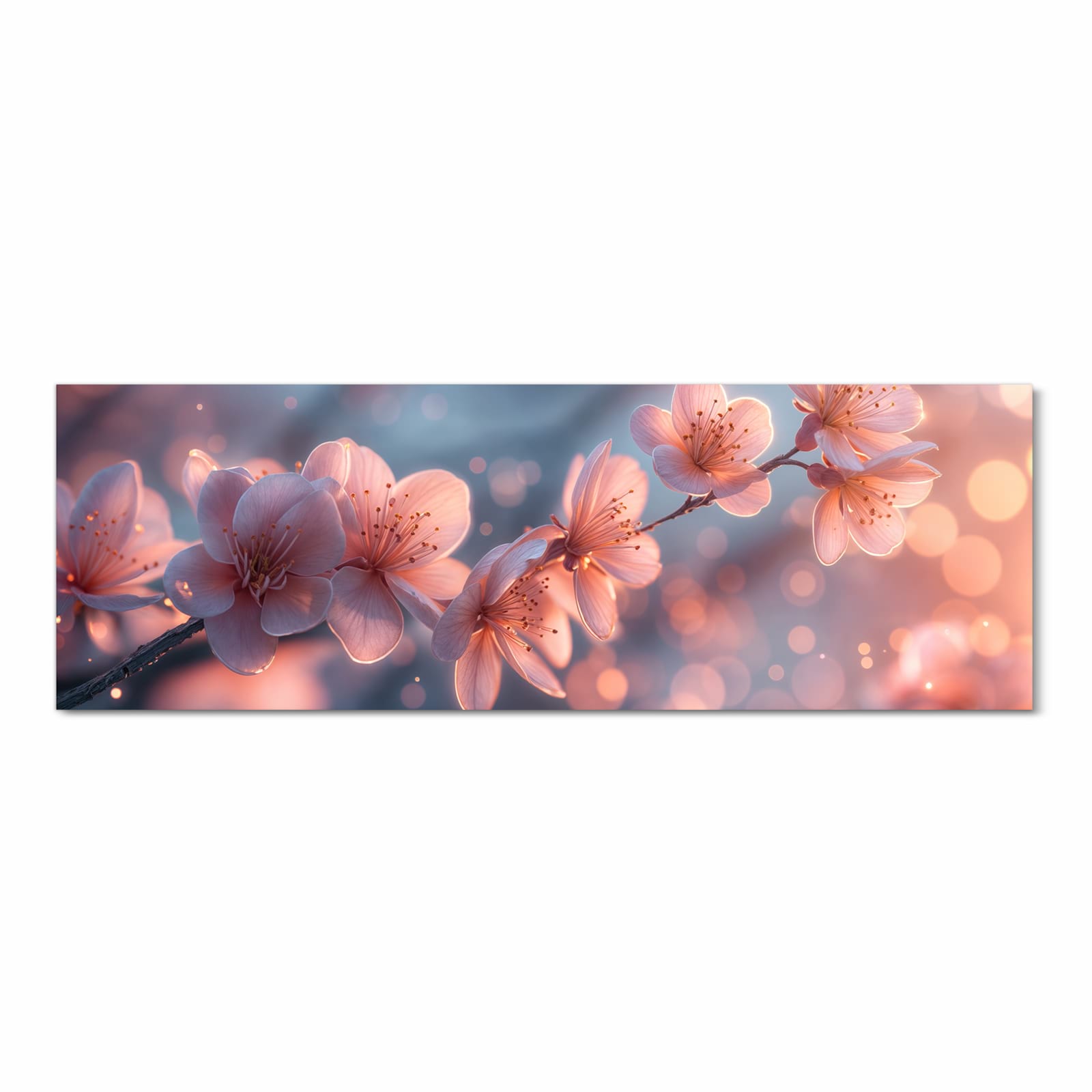 Abriebfester Küchenteppich mit Motiv Blühender Zweig in Frontansicht - waschbar