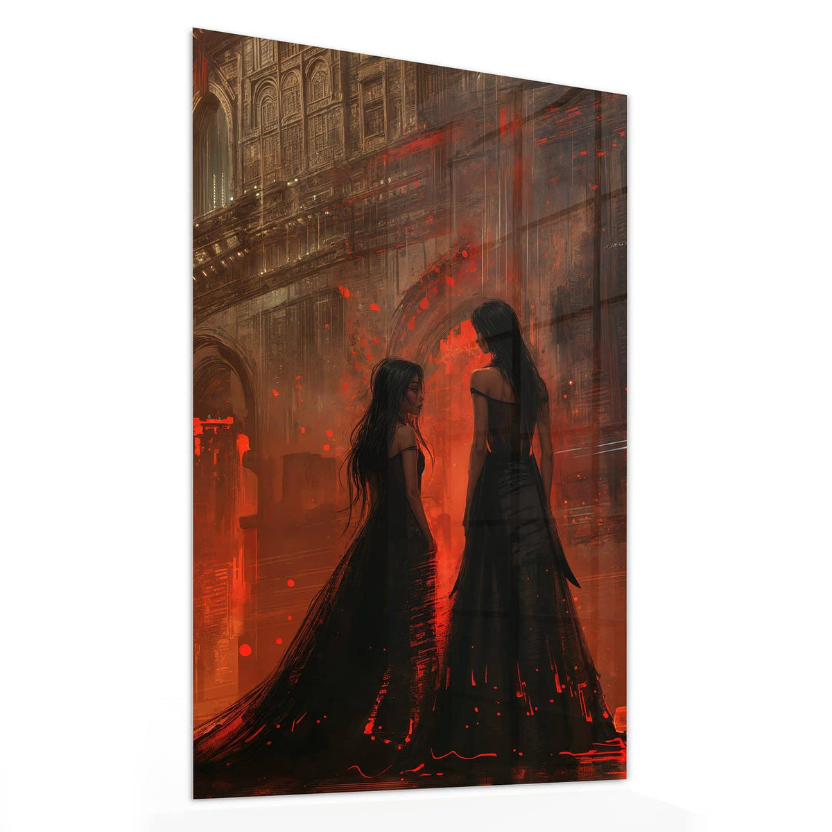 11 Größen – von 30 × 60 bis 60 × 150 cm – Wandbild - Frauen im roten Licht - Hochformat