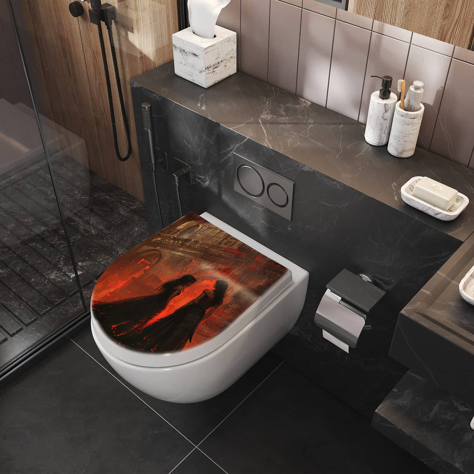 WC-Sitz mit Absenkautomatik Feuerpalast