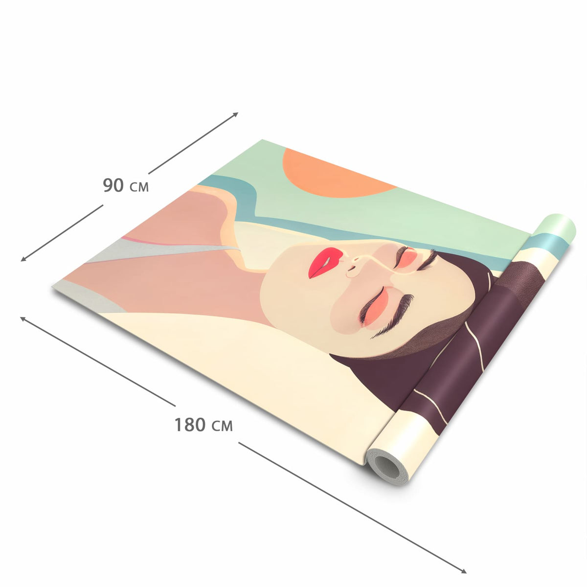 Bodenschonender Küchenteppich mit Motiv Sonnenbaden in der Grösse 80x280 cm