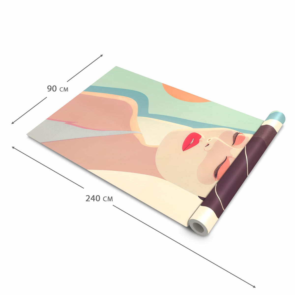 Farbbeständiger Läufer für die Küche mit Motiv Sonnenbaden in der Grösse 80x280 cm
