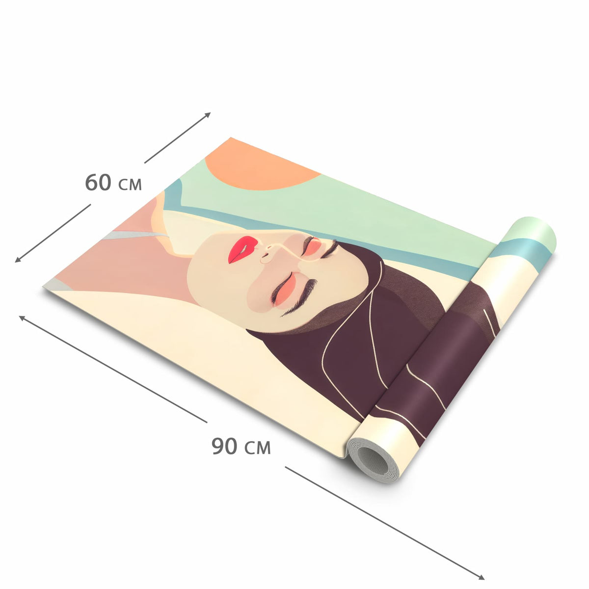 Langlebiger Teppich für Küche mit Motiv Sonnenbaden in der Grösse 80x280 cm