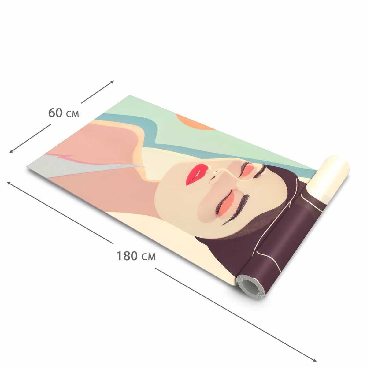 Abwaschbarer Küchenläufer mit Motiv Sonnenbaden in der Größe 80x280 cm für angenehme Haptik