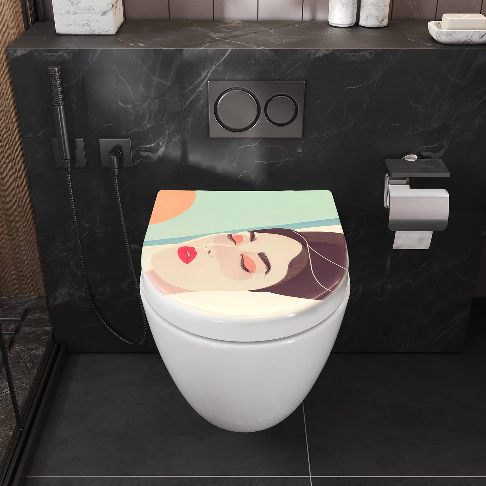 WC-Sitz mit Absenkautomatik Sonnenbaden