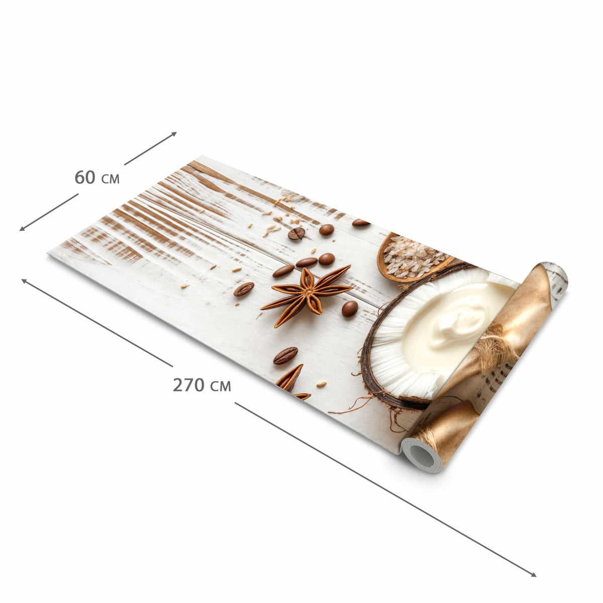 Komfortabler Küchenläufer mit Motiv Natürliche Pflegeprodukte in der Grösse 80x280 cm