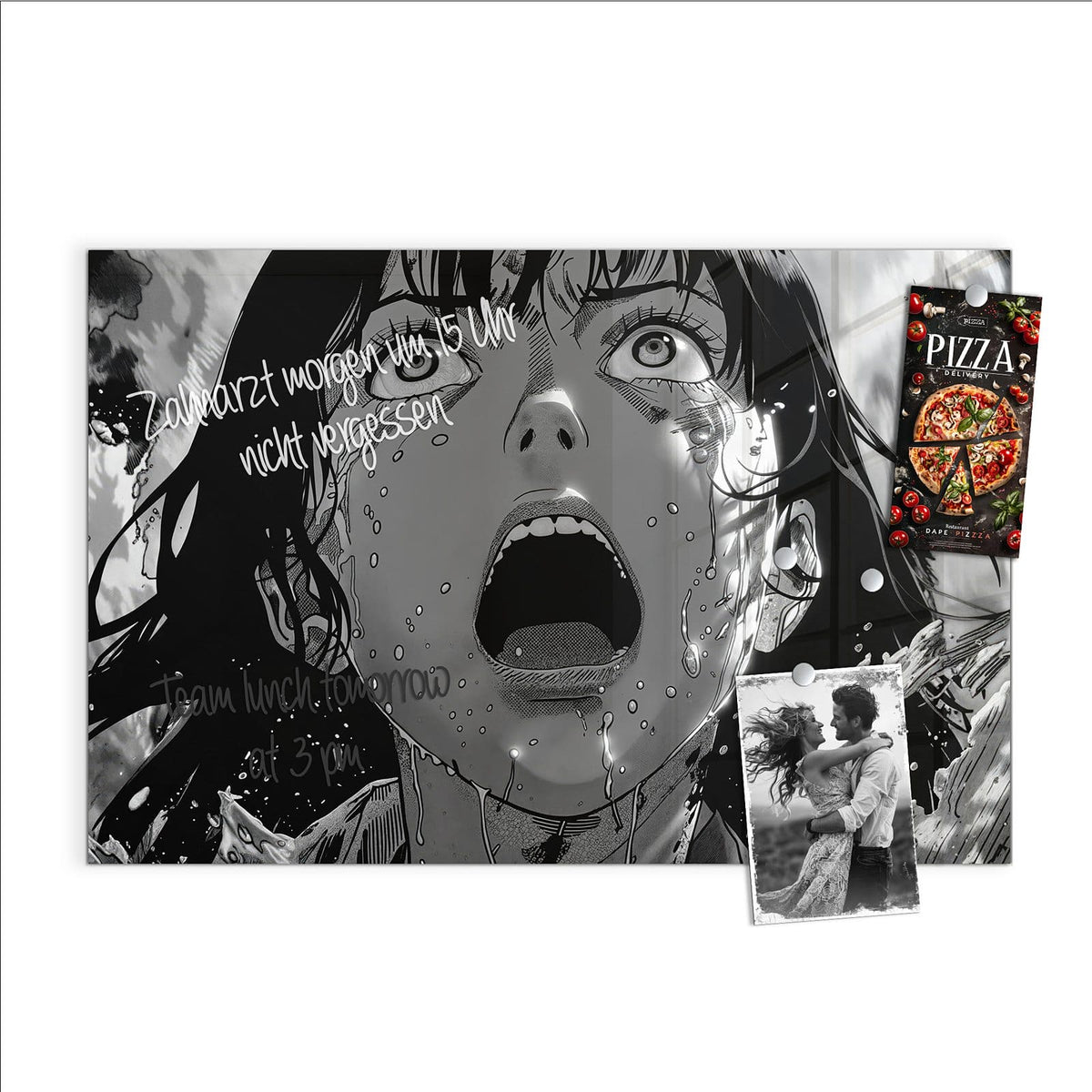 Beschreiben, abwischen, anheften – Magnettafel - Manga-Schrei