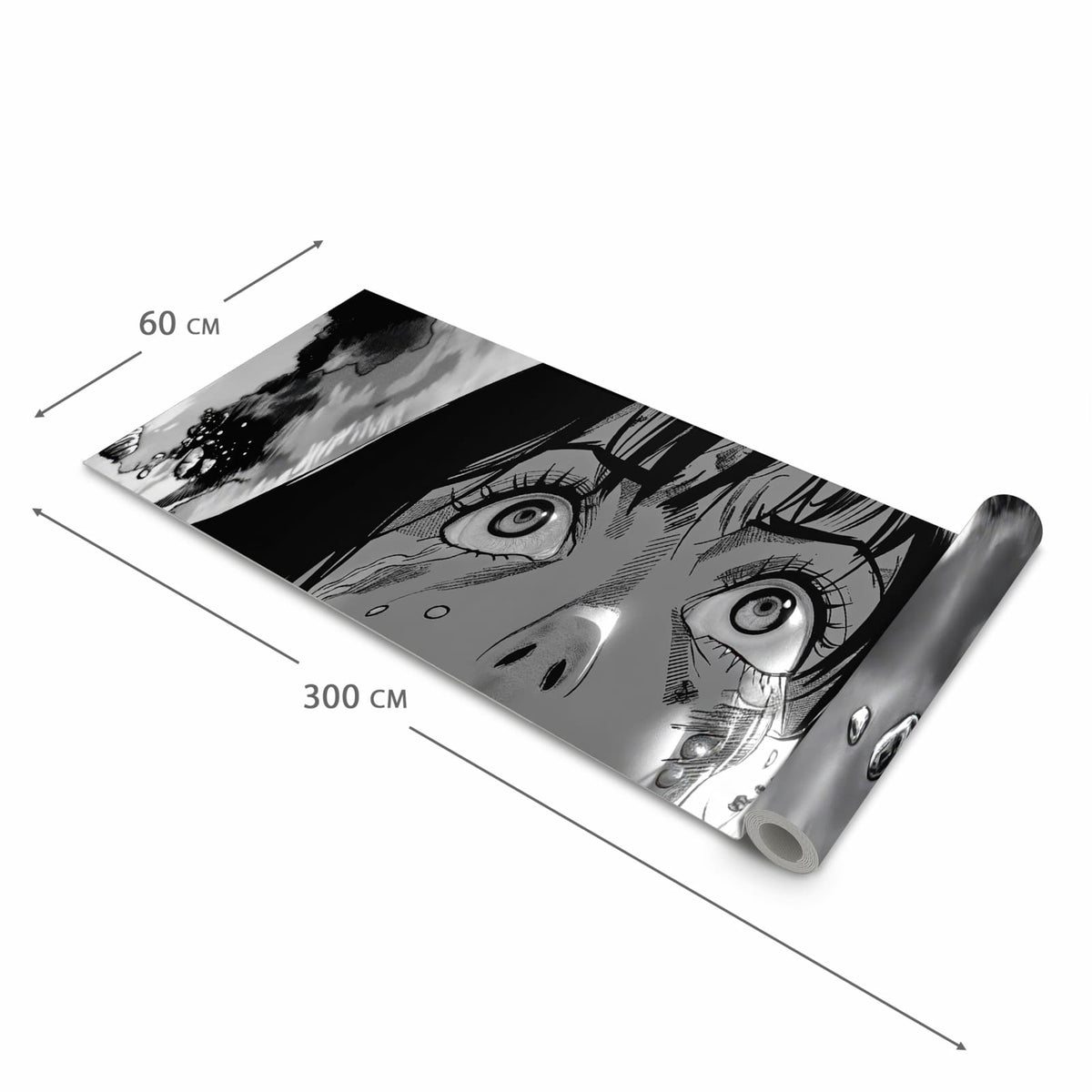 Rutschfester Bodenläufer Teppich mit Motiv Schreiender Ausdruck in der Grösse 80x250 cm