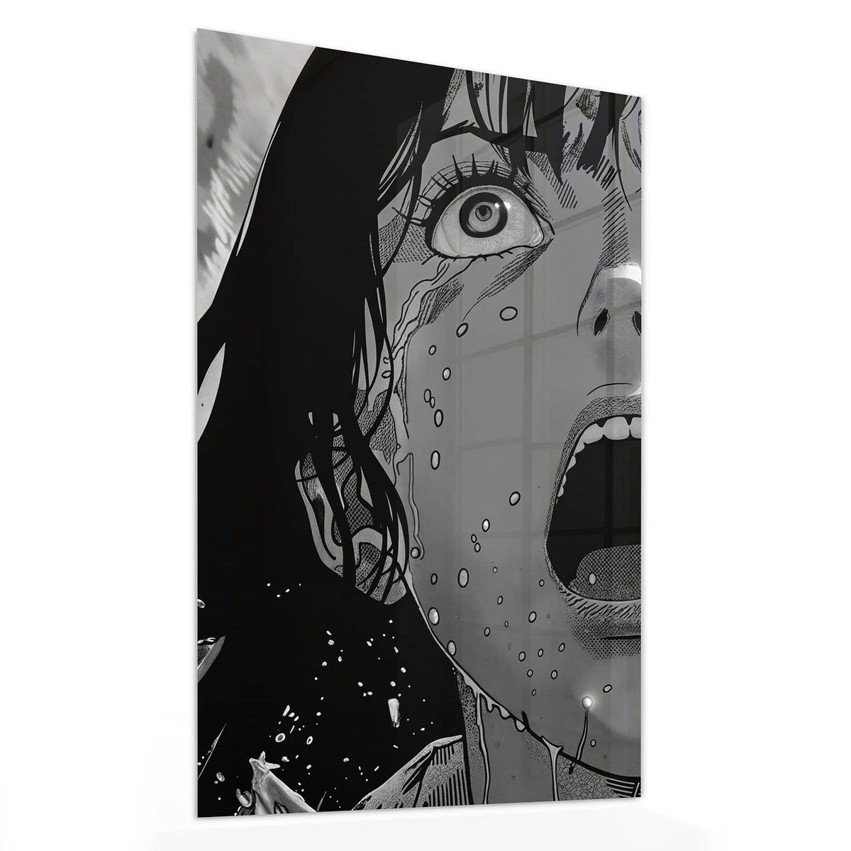 11 Größen – von 30 × 60 bis 60 × 150 cm – Wandbild - Manga-Schrei - Hochformat