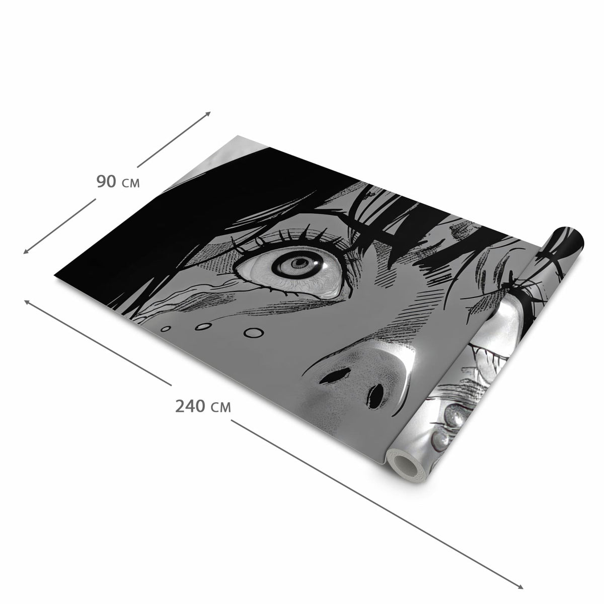 Waschbarer Küchenteppich mit Motiv Schreiender Ausdruck in der Grösse 80x280 cm für sichere Aufbewahrung