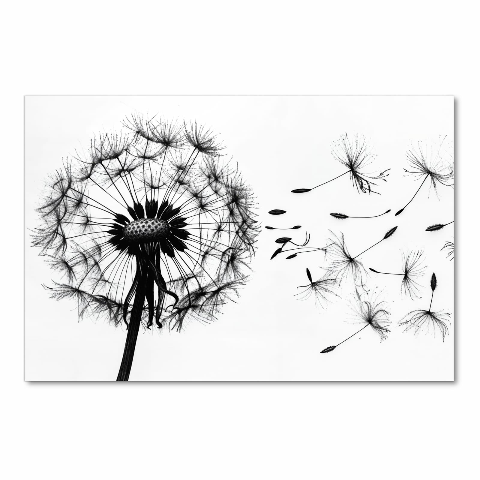 Schmutzabweisender Küchenteppich mit Motiv Pusteblume in Frontansicht