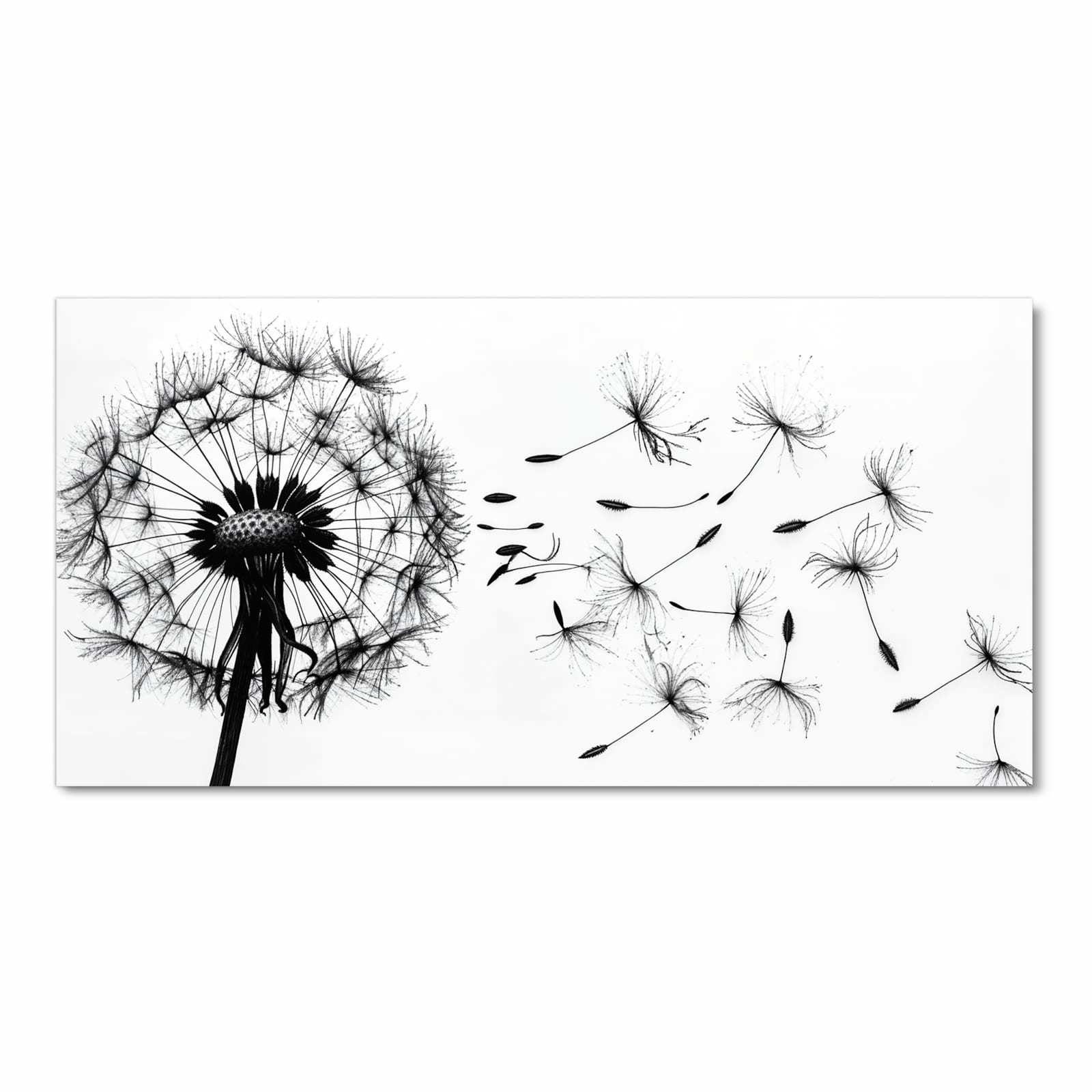 Geräuschdämpfender Bodenläufer mit Motiv Pusteblume in Frontansicht