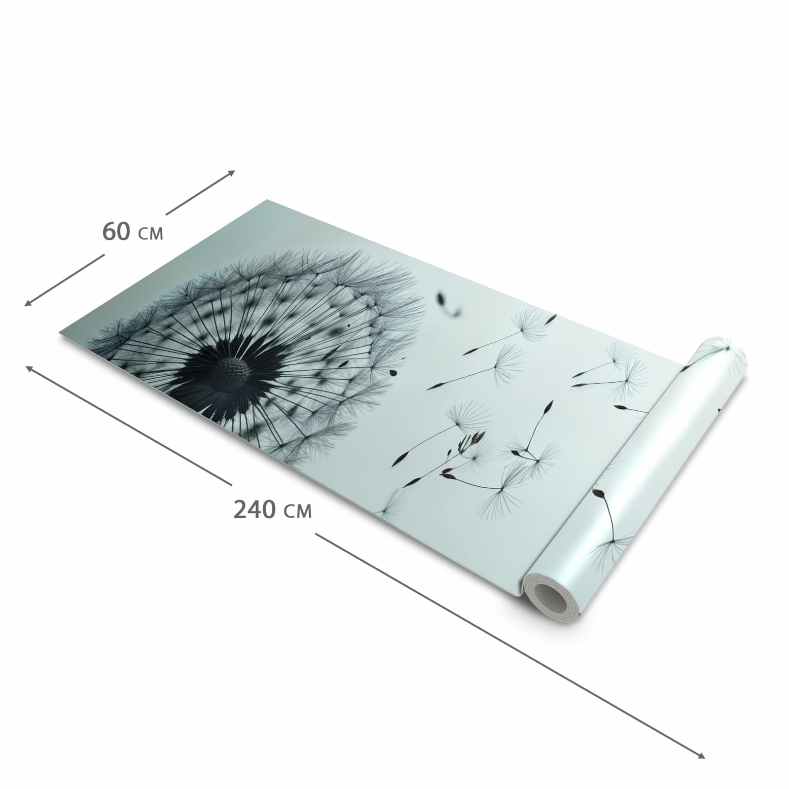 Schmutzabweisender Küchenläufer mit Motiv In Wind Pusteblume in der Grösse 80x200 cm