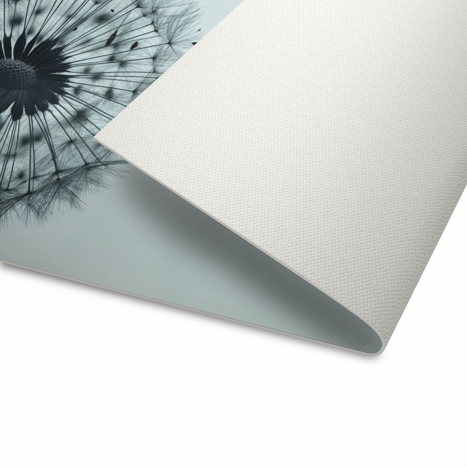 Fleckenresistenter Bodenläufer Teppich mit Motiv In Wind Pusteblume in der Unterseite