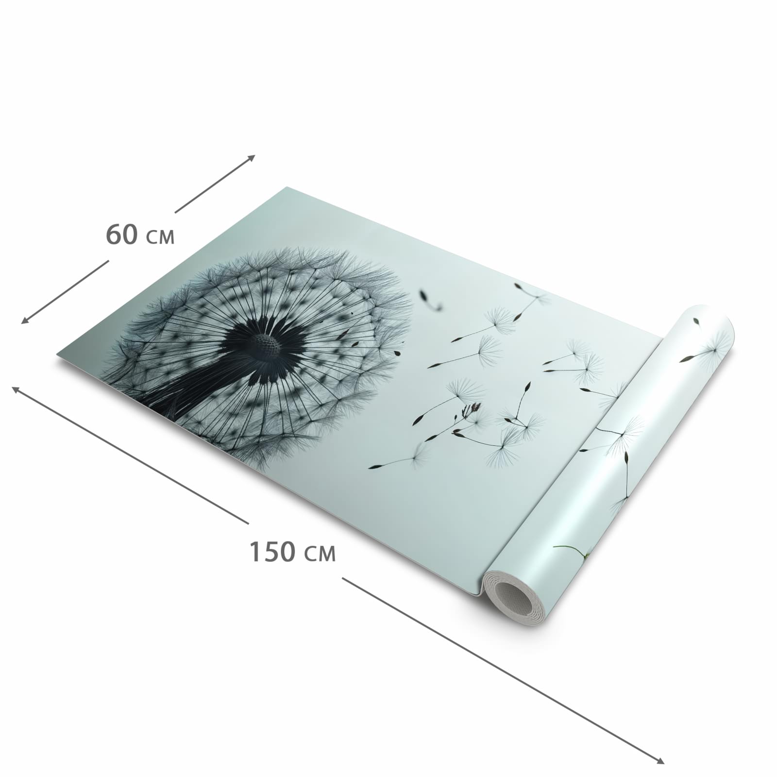 Wasserabweisender Küchenteppich mit Motiv In Wind Pusteblume in der Größe 80x200 cm