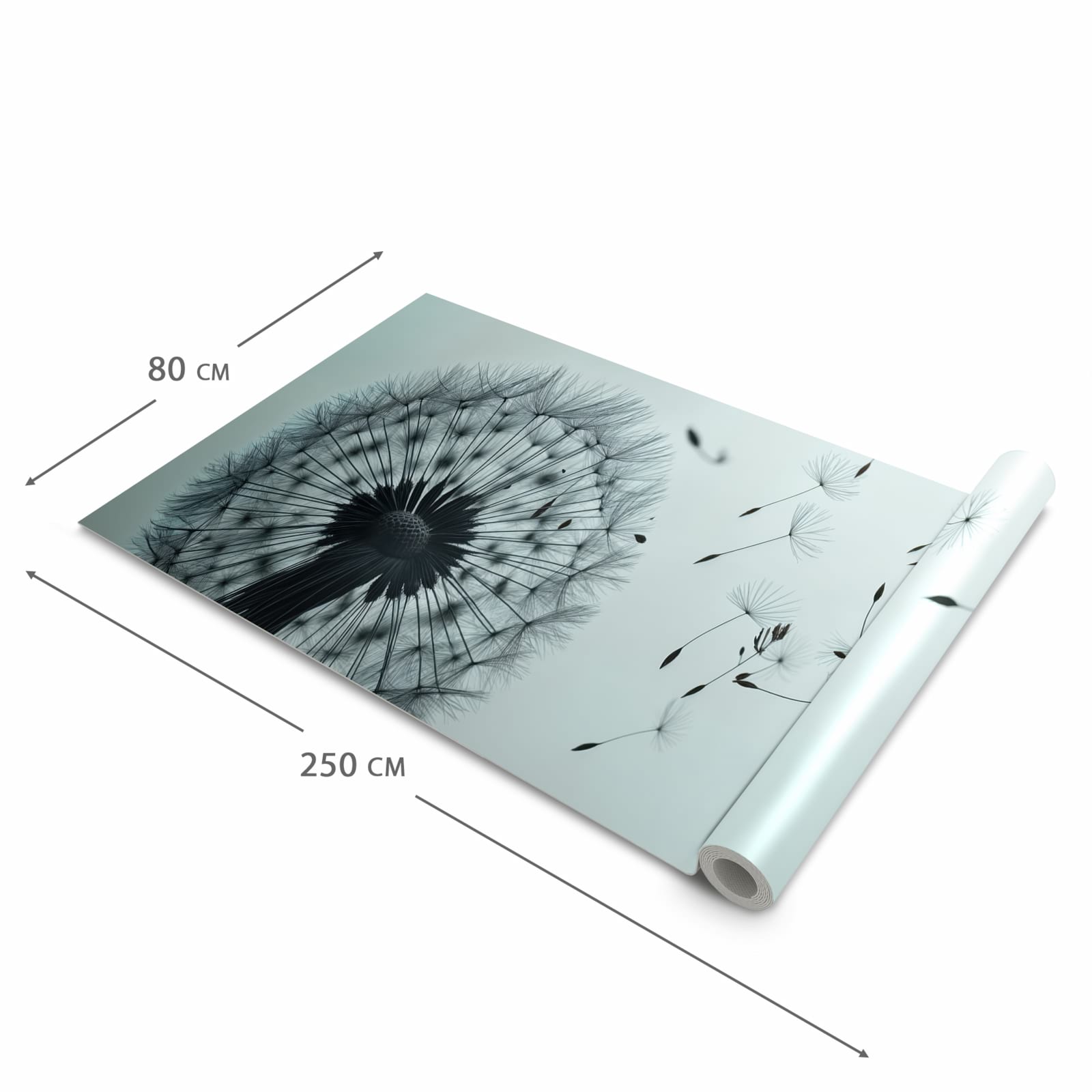Komfortabler rutschfester Küchenläufer mit Motiv In Wind Pusteblume in der Größe 80x200 cm