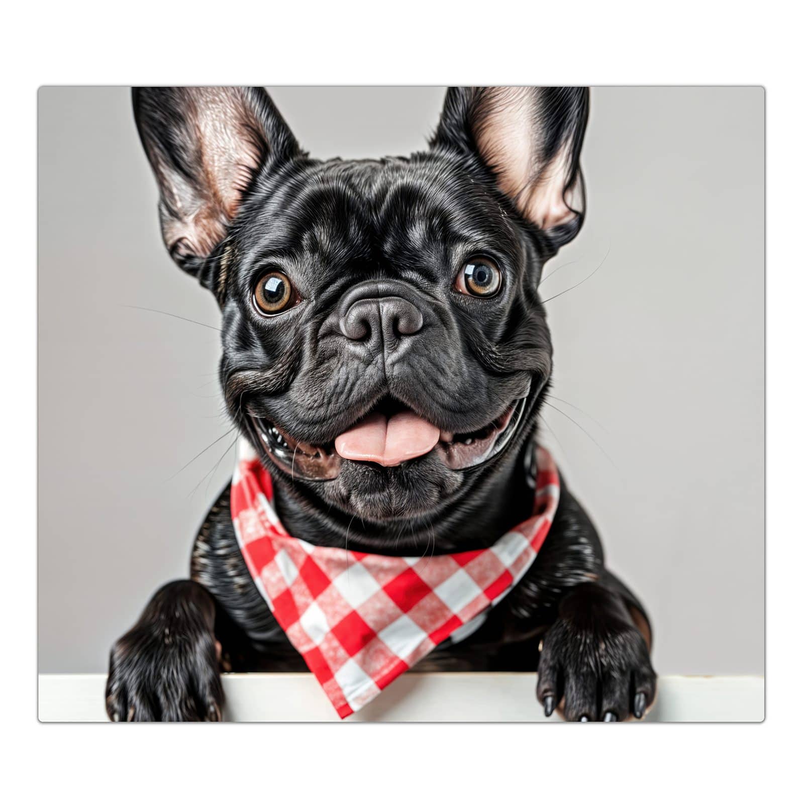 1-teilige Herdabdeckplatte mit Französische Bulldogge-Motiv in der Frontansicht #grösse_1-Teilig (60x52cm)