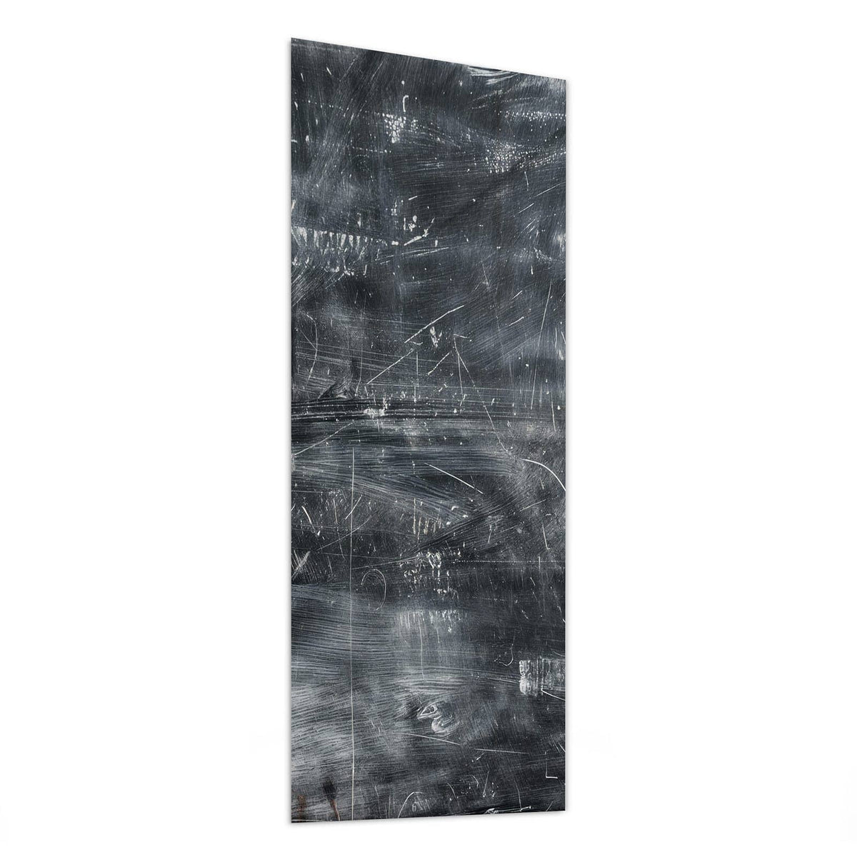 Glasbild Kratzspuren in Schwarz von der Seite, 4 mm Echtglas