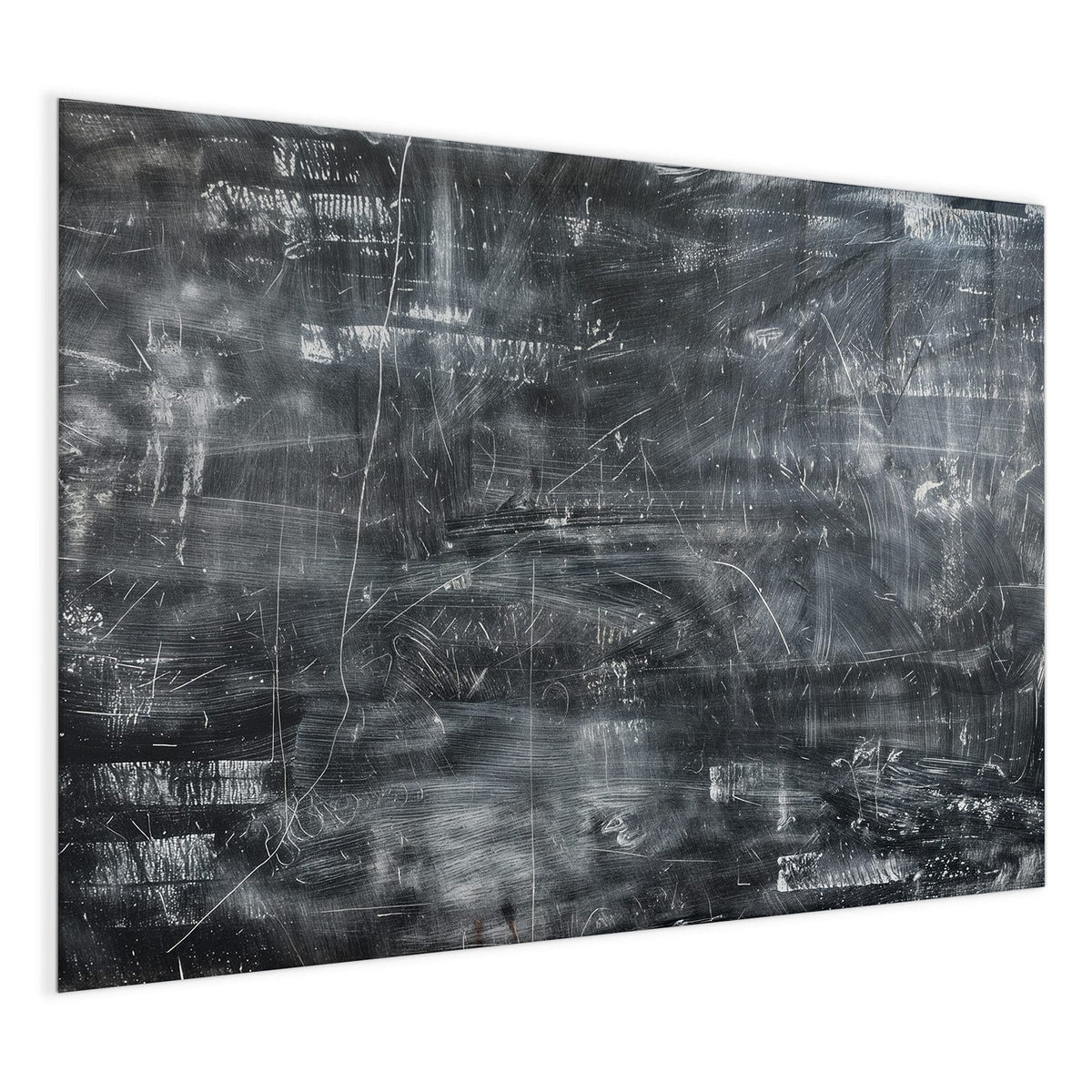 4 mm Glas statt lackiertem Blech – Glas Magnettafel - Kratzspuren in Schwarz