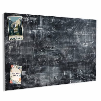 Metall Magnettafel mit dem Motiv Kratzspuren in Schwarz