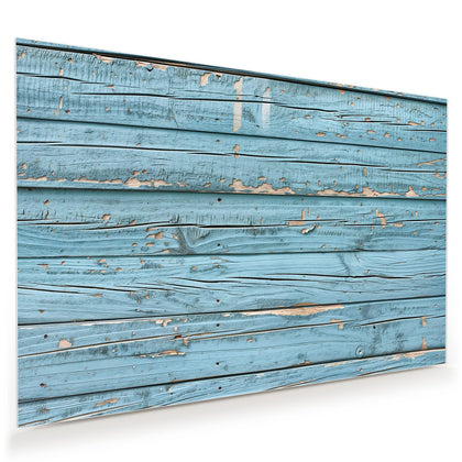 Wandbild mit dem Motiv Abblätterndes Hellblau