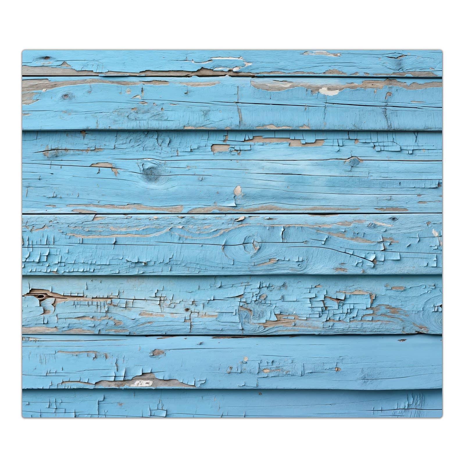 1-teilige Herdabdeckplatten aus Glas mit Blaues Vintage-Holz-Motiv in der Frontansicht #grösse_1-Teilig (60x52cm)