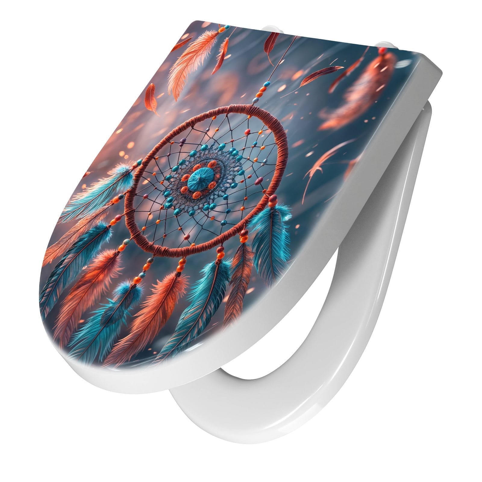 WC-Sitz mit Absenkautomatik Traumfänger Federn