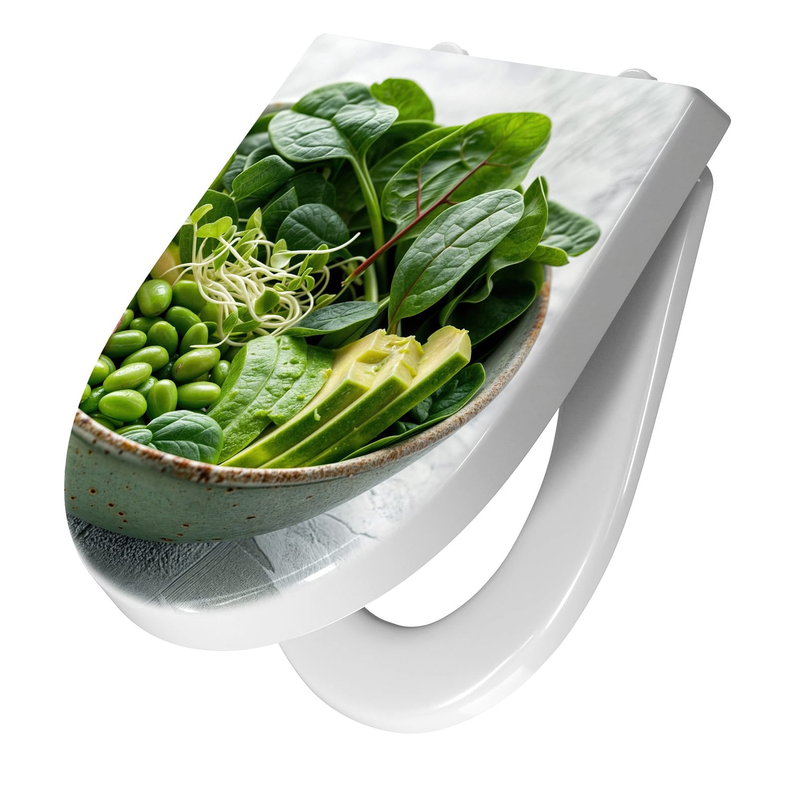 WC-Sitz mit Absenkautomatik Gesunder Salat