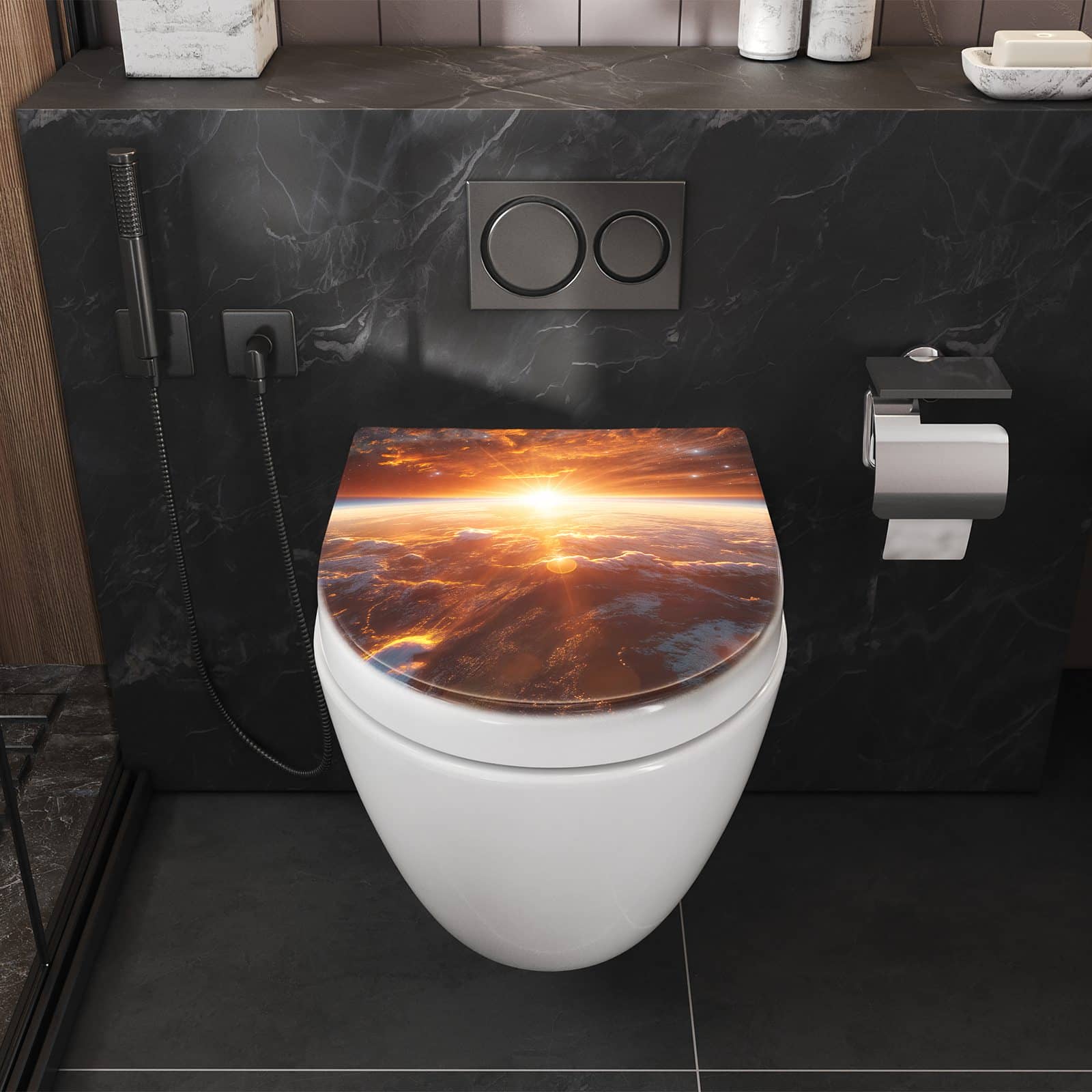 WC-Sitz mit Absenkautomatik Sonnenaufgang Erde