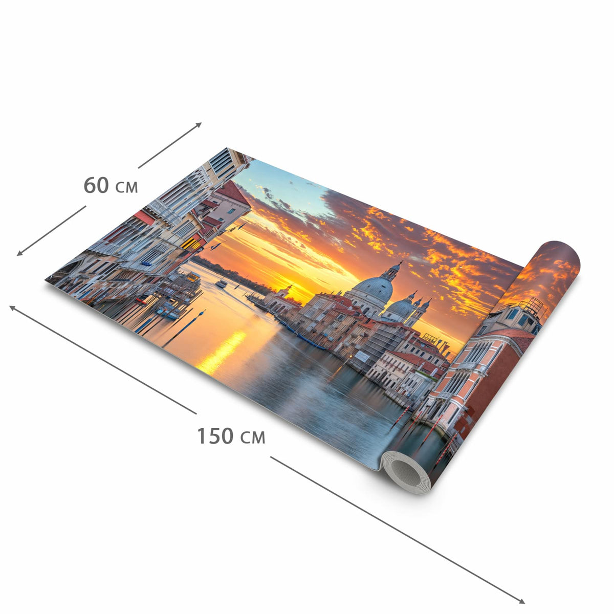 Abriebfester Küchenteppich mit Motiv Venedig bei Sonnenuntergang in der Grösse 60x180 cm