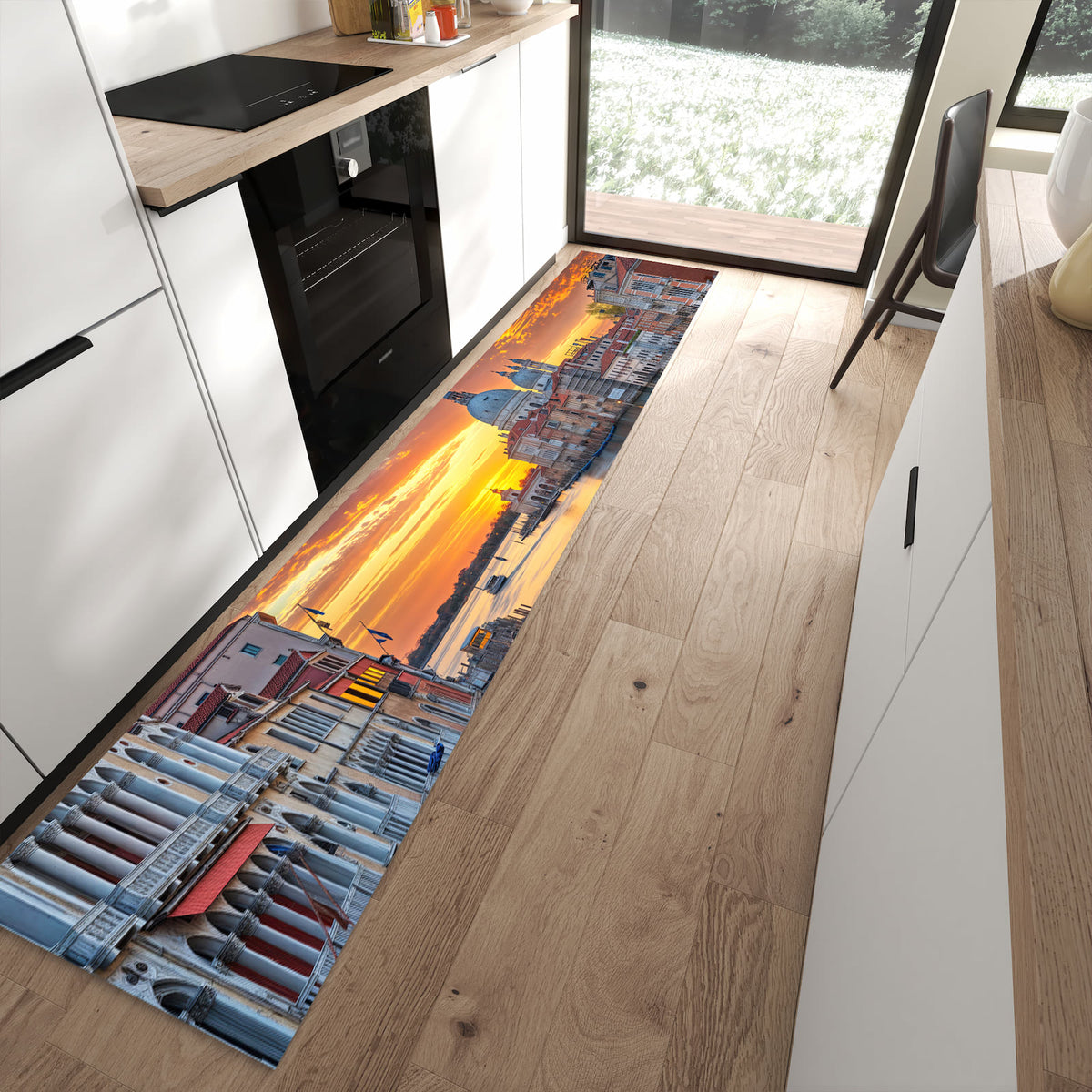 13 Größen – von 60 × 90 bis 80 × 300 cm – Küchenläufer - Venedig im Abendrot