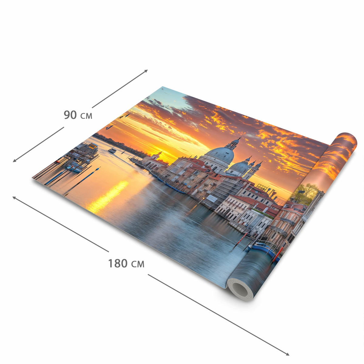 Komfortabler Küchenteppich mit Motiv Venedig bei Sonnenuntergang in der Grösse 60x180 cm für die Küche