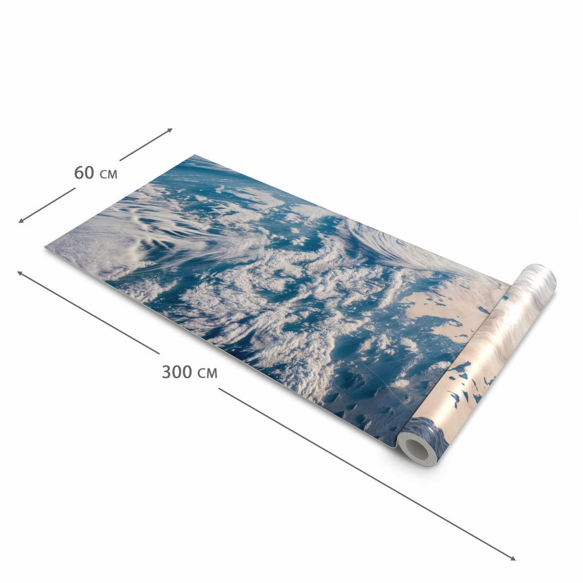 Feuchtigkeitsresistenter Küchenläufer mit Motiv Mondüberblick in der Größe 60x180 cm