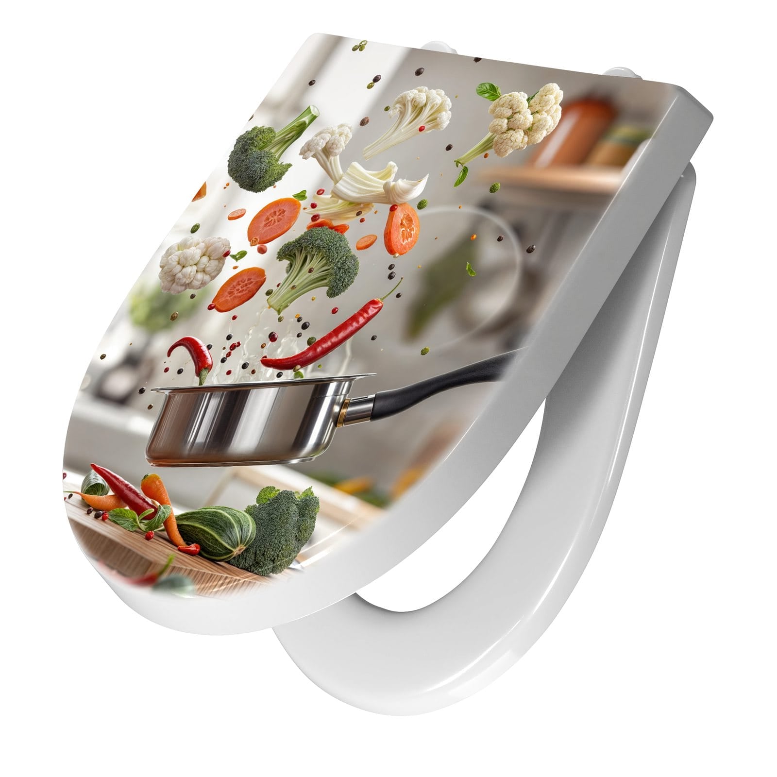 WC-Sitz mit Absenkautomatik Kochen Mit Gemüse