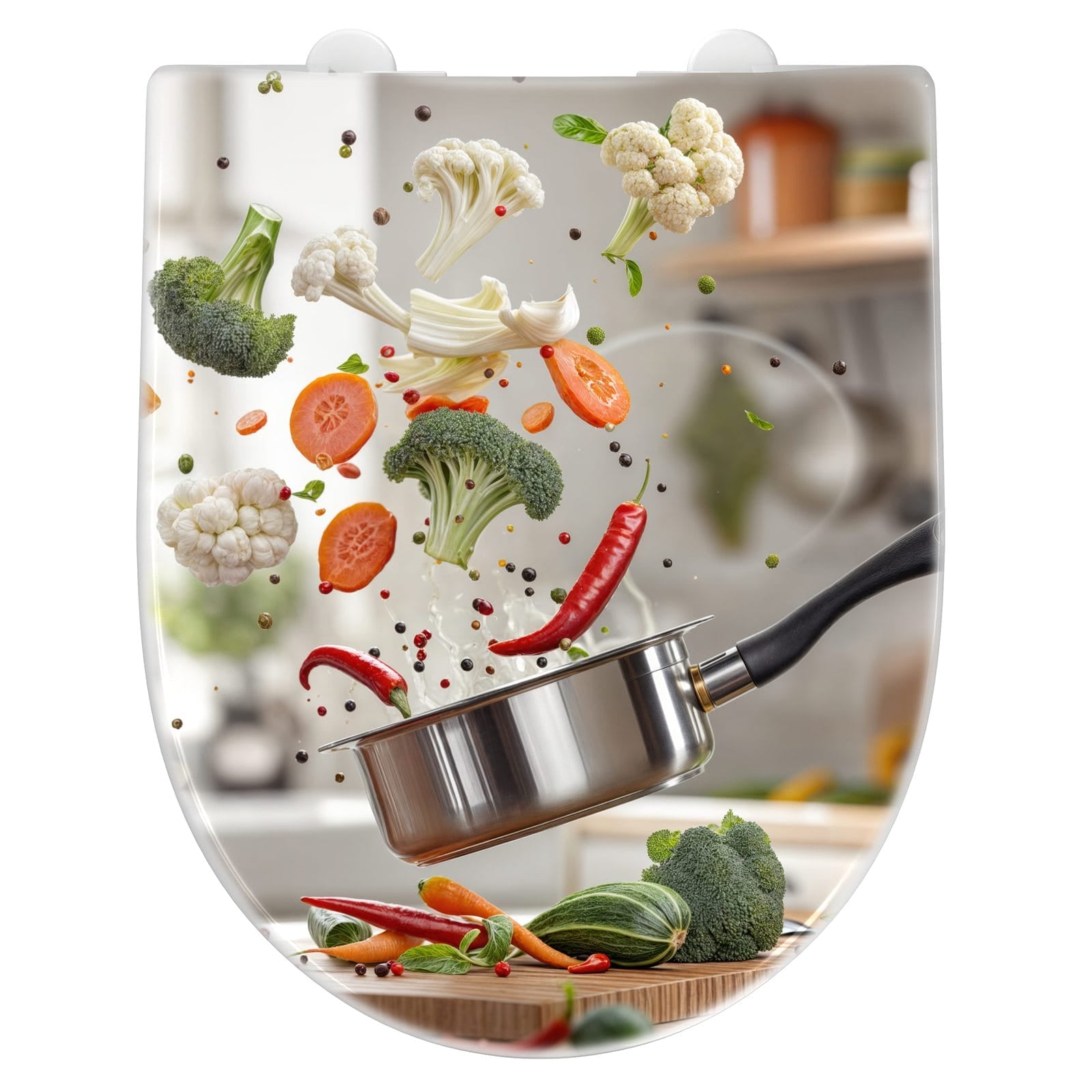 WC-Sitz mit Absenkautomatik Kochen Mit Gemüse