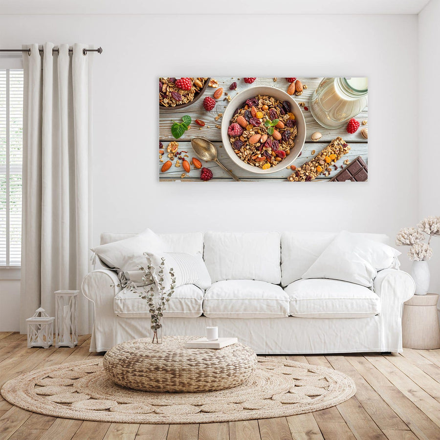Maße Wandbild - Müsli mit Nüssen - Querformat