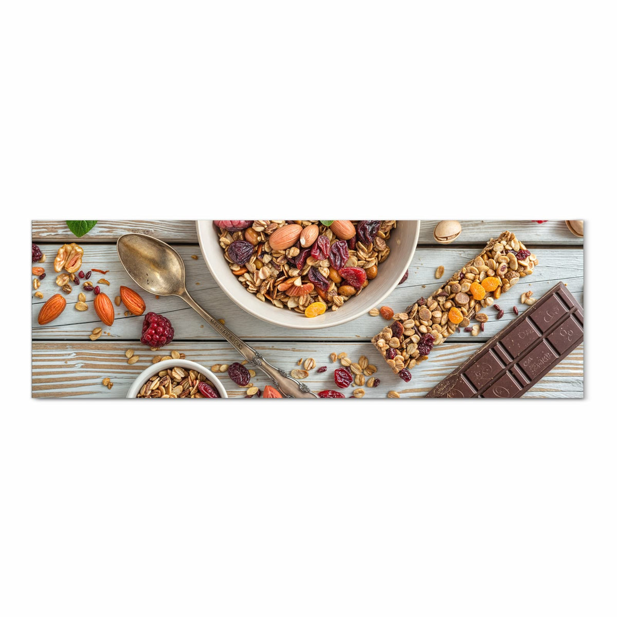 Langlebiger Läufer für Eingangsbereich mit Motiv Frühstück Deluxe in Frontansicht