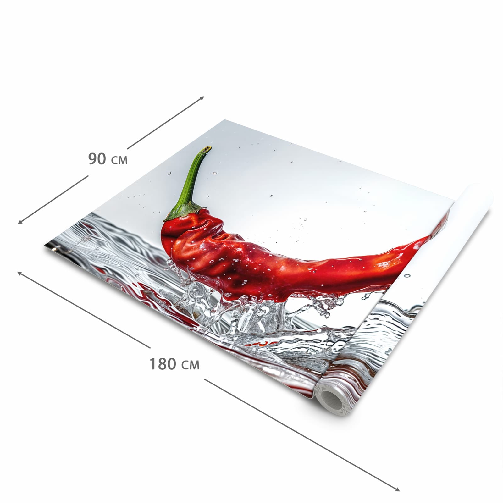 Hygienischer Küchenläufer mit Motiv Chiliim Wasser in der Grösse 60x150 cm