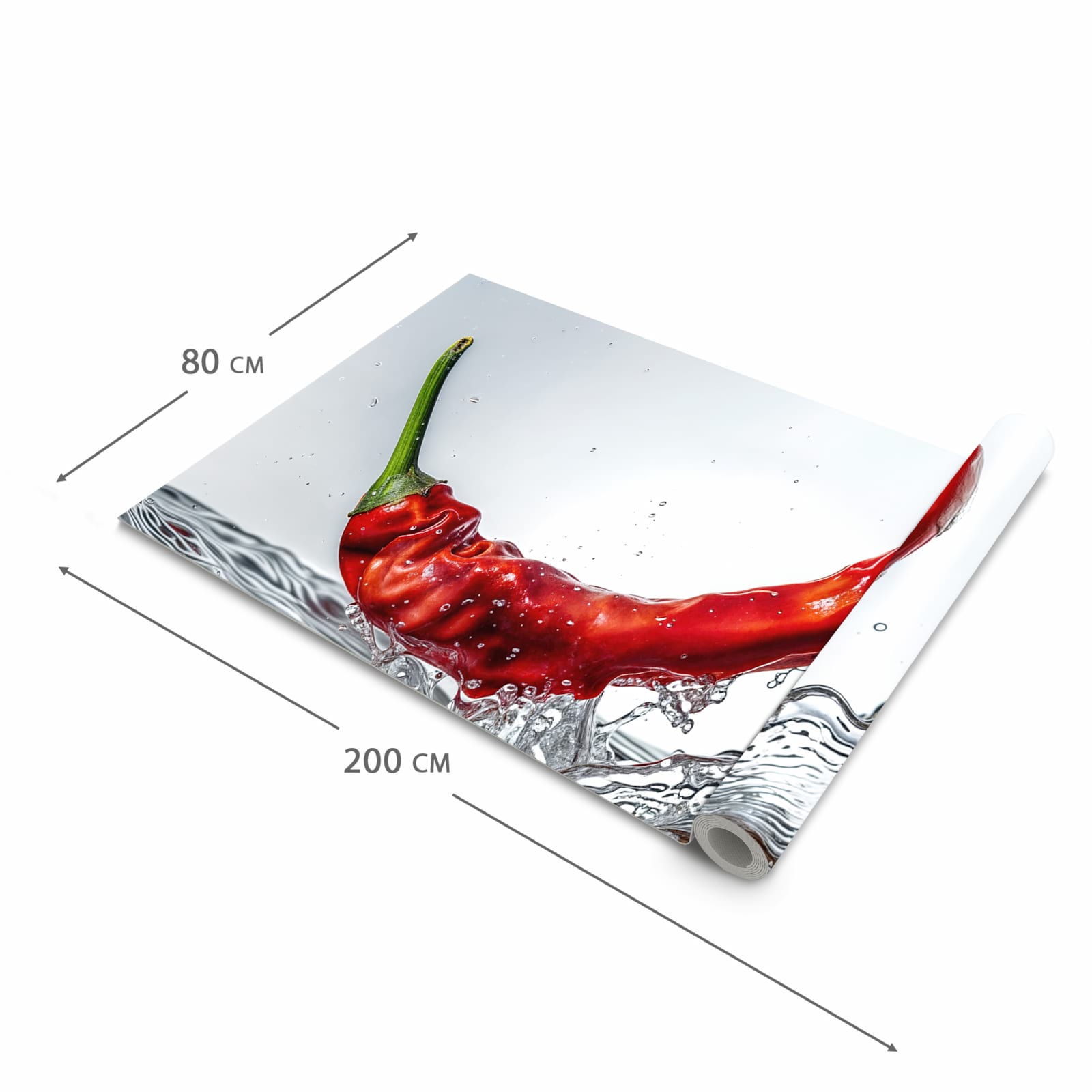 Komfortabler waschbarer Küchenteppich mit Motiv Chiliim Wasser in der Grösse 60x150 cm