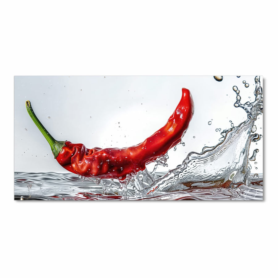 Maße Küchenläufer - Chilischote im Spritzer