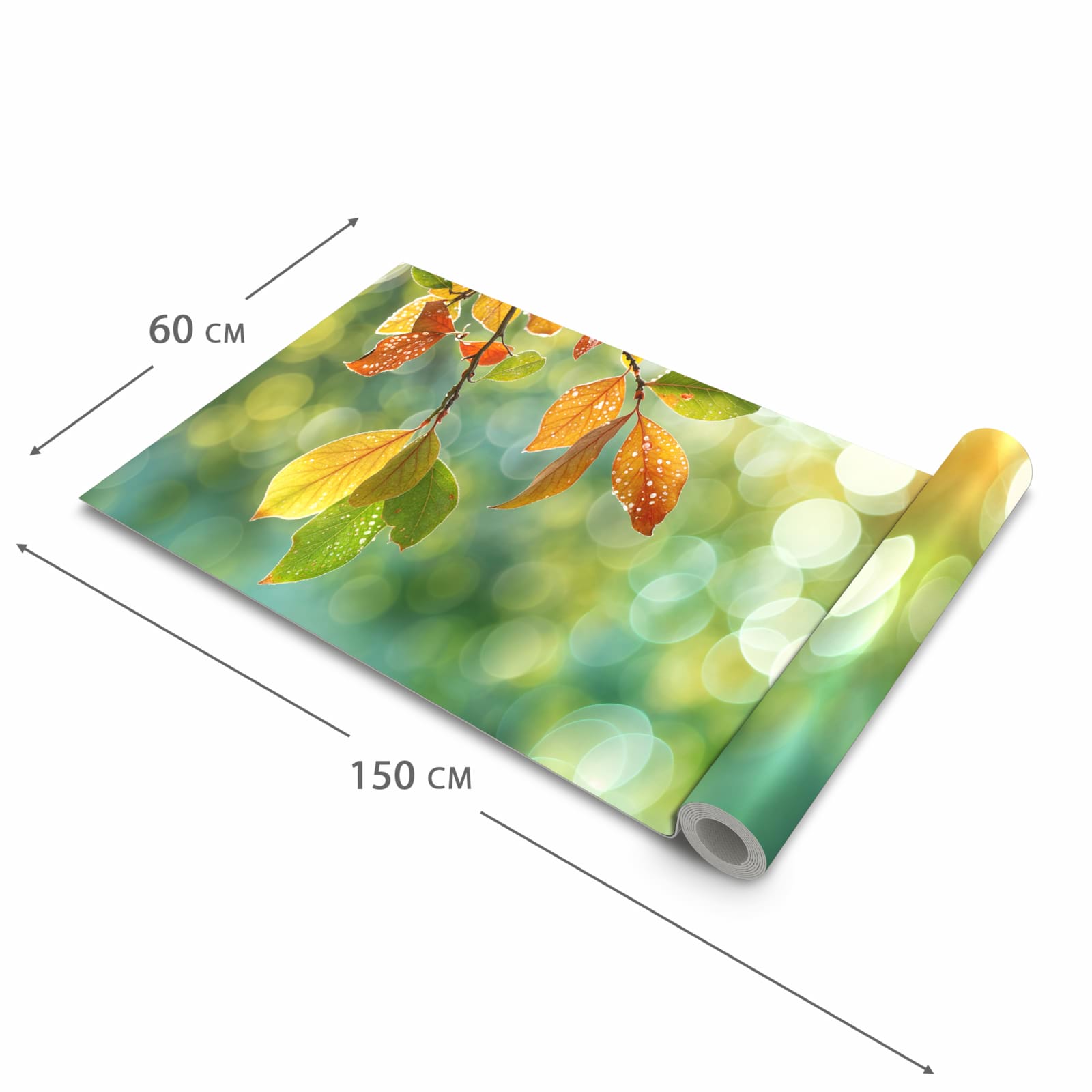 Feuchtigkeitsresistenter moderner Küchenläufer mit Motiv Herbstlaube Lichtspiel in der Grösse 60x120 cm