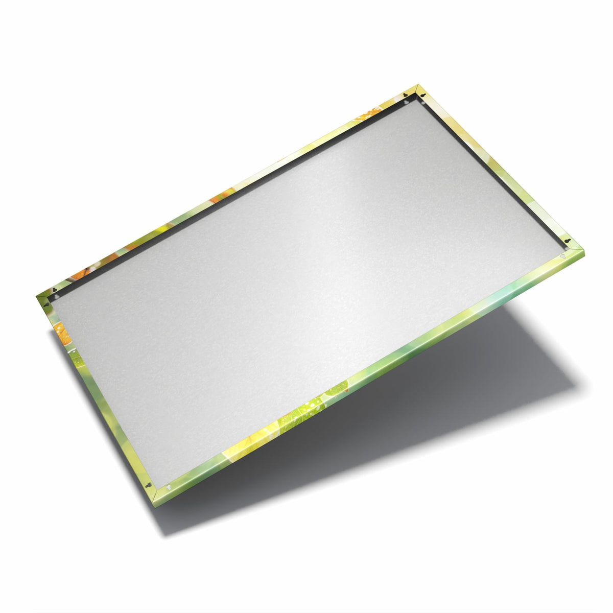 Nur 7 mm – liegt eng an der Wand – Metall Magnettafel - Blätter mit Tautropfen