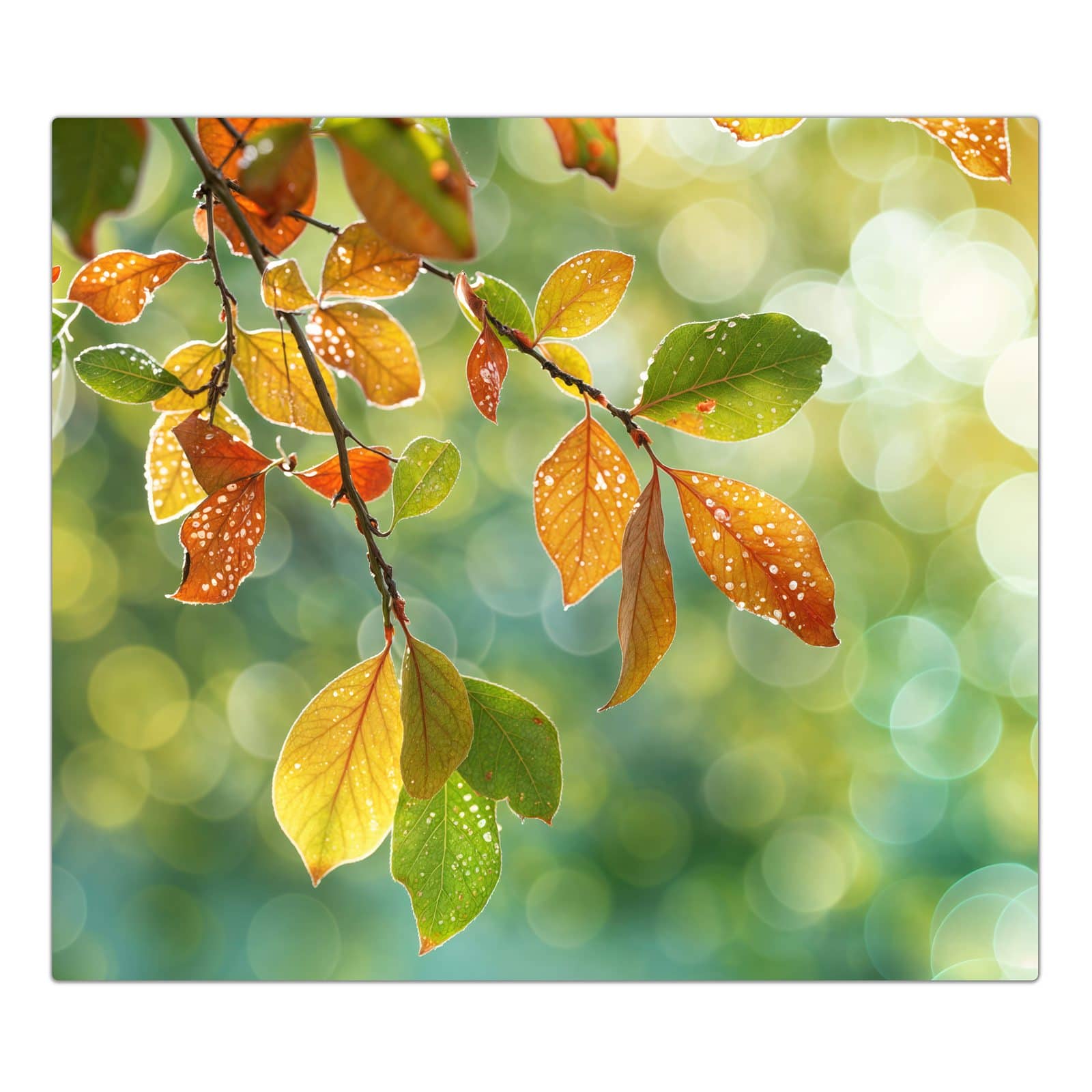 1-teilige Herdabdeckplatten mit Herbstlaube Lichtspiel-Motiv in der Frontansicht #grösse_1-Teilig (60x52cm)
