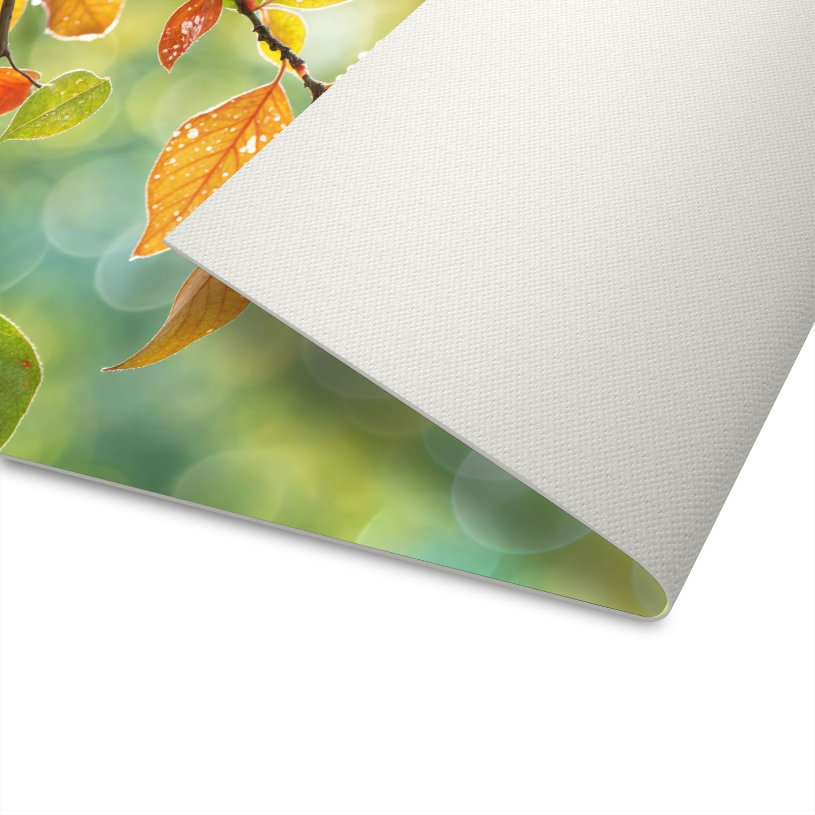 Waschbarer Küchenteppich mit Motiv Herbstlaube Lichtspiel auf der Unterseite