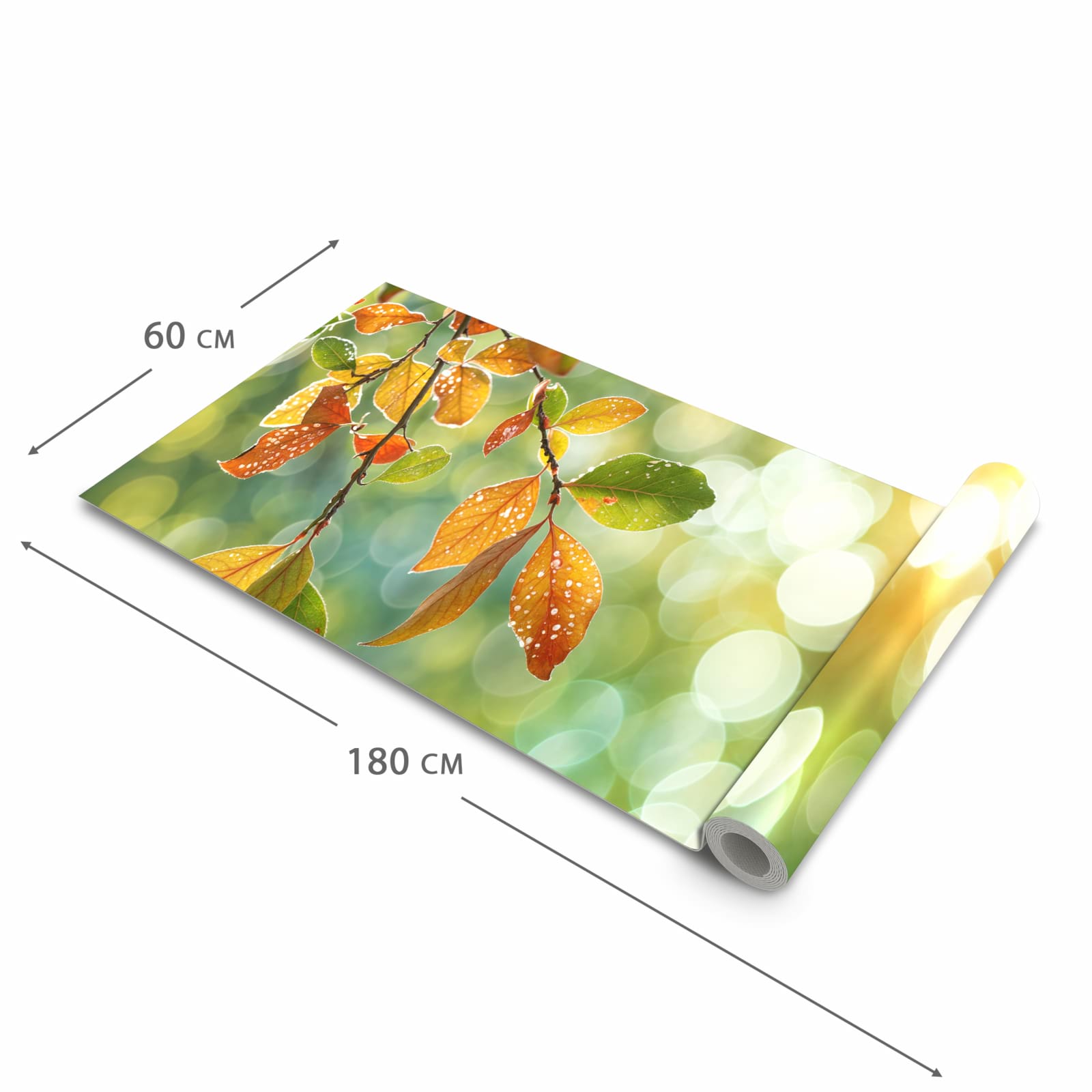 Bodenschonender Küchenläufer nach Maß mit Motiv Herbstlaube Lichtspiel in der Größe 60x120 cm