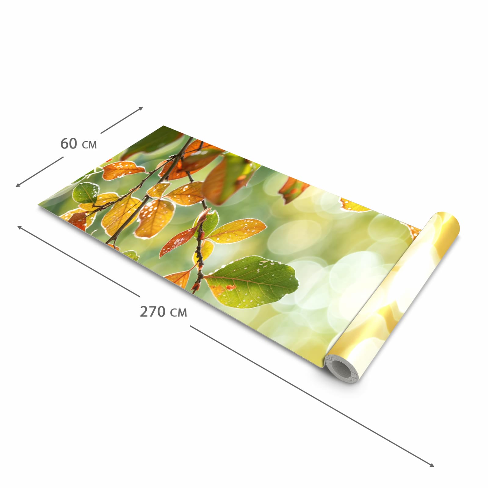 Bodenschonender moderner Küchenläufer mit Motiv Herbstlaube Lichtspiel in der Grösse 60x120 cm