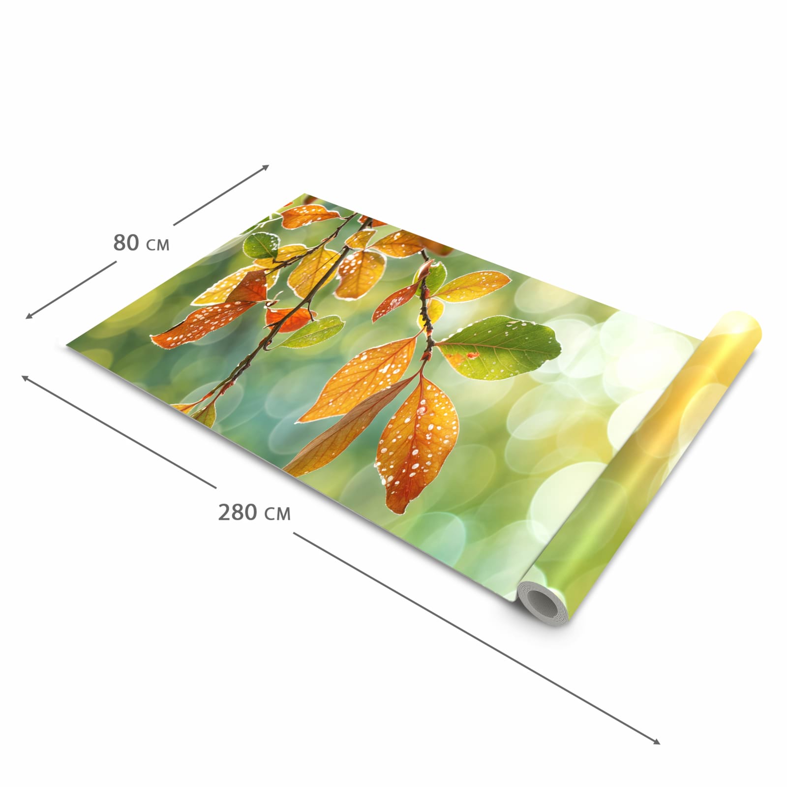 Geräuschdämpfender Küchenteppich mit Motiv Herbstlaube Lichtspiel in der Grösse 60x120 cm